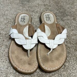 BOC Born Concept White Braided Sandal Size 9